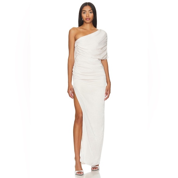 Lovers + Friends Dresses & Skirts - Lovers + Friends Hayden Gown One-Shoulder Long Women's Dress in Champagne Beige